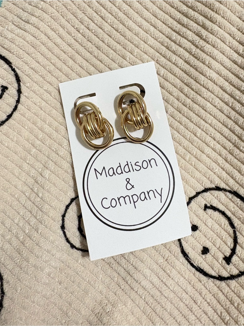 Gold Linked Hoop Earrings